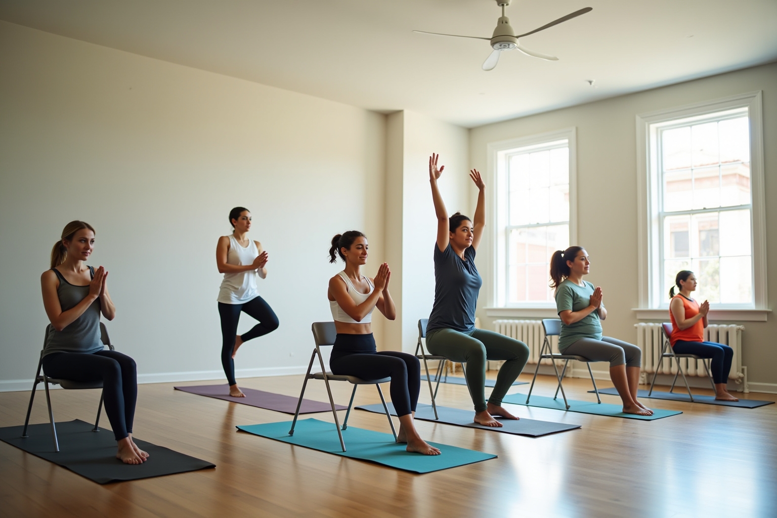 yoga auf dem stuhl-Titel